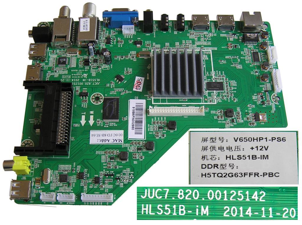 LCD modul základní deska Changhong LED65D2500ISX / main board V650HP1-PS6 / HLS51B-IM