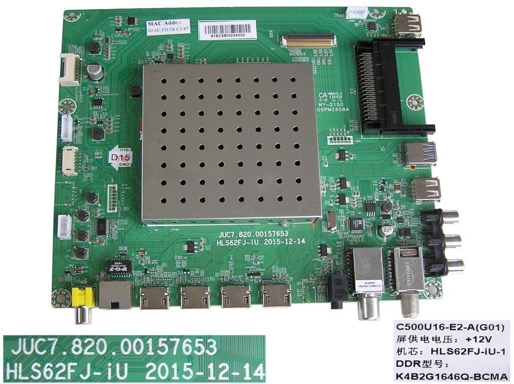 LCD modul základní deska Changhong UHD50D5500ISX2  / main board C500U16-E2-A(G01) / LSC550FN08