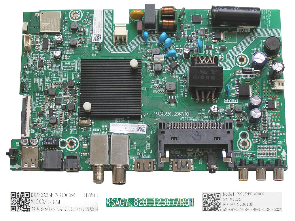 LCD modul základní deska Hisense 32A4DG / main board 32A35EEVS (0009) / RSAG7.820.12367/ROH / 334618 / HT327927