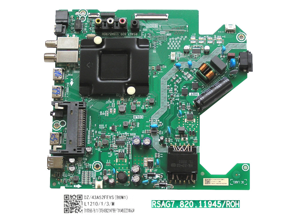 LCD modul základní deska Hisense 43A63H / main board 43A52FEVS / RSAG7.820.111945/ROH / 310065 / TX145S221K6JW