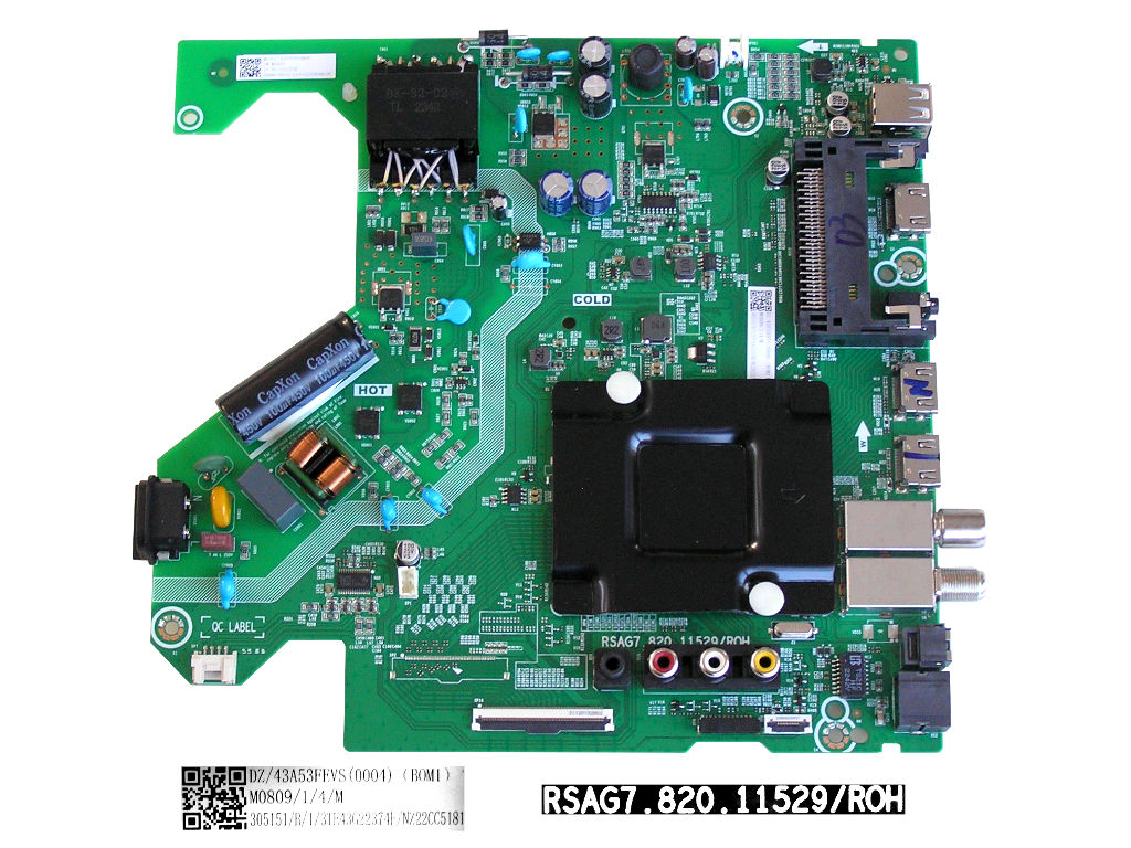 LCD modul základní deska Hisense 43A6BG / main board 43A53FEVS (0004) / RSAG7.820.11529/ROH / 500880 / T300097