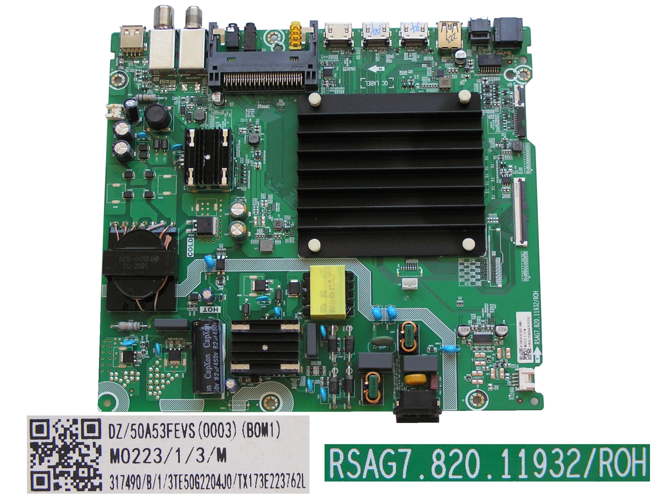 LCD modul základní deska Hisense 50A6BG / main board 50A53FEVS(0003) / RSAG7.820.111932/ROH / 317490 / HT315306