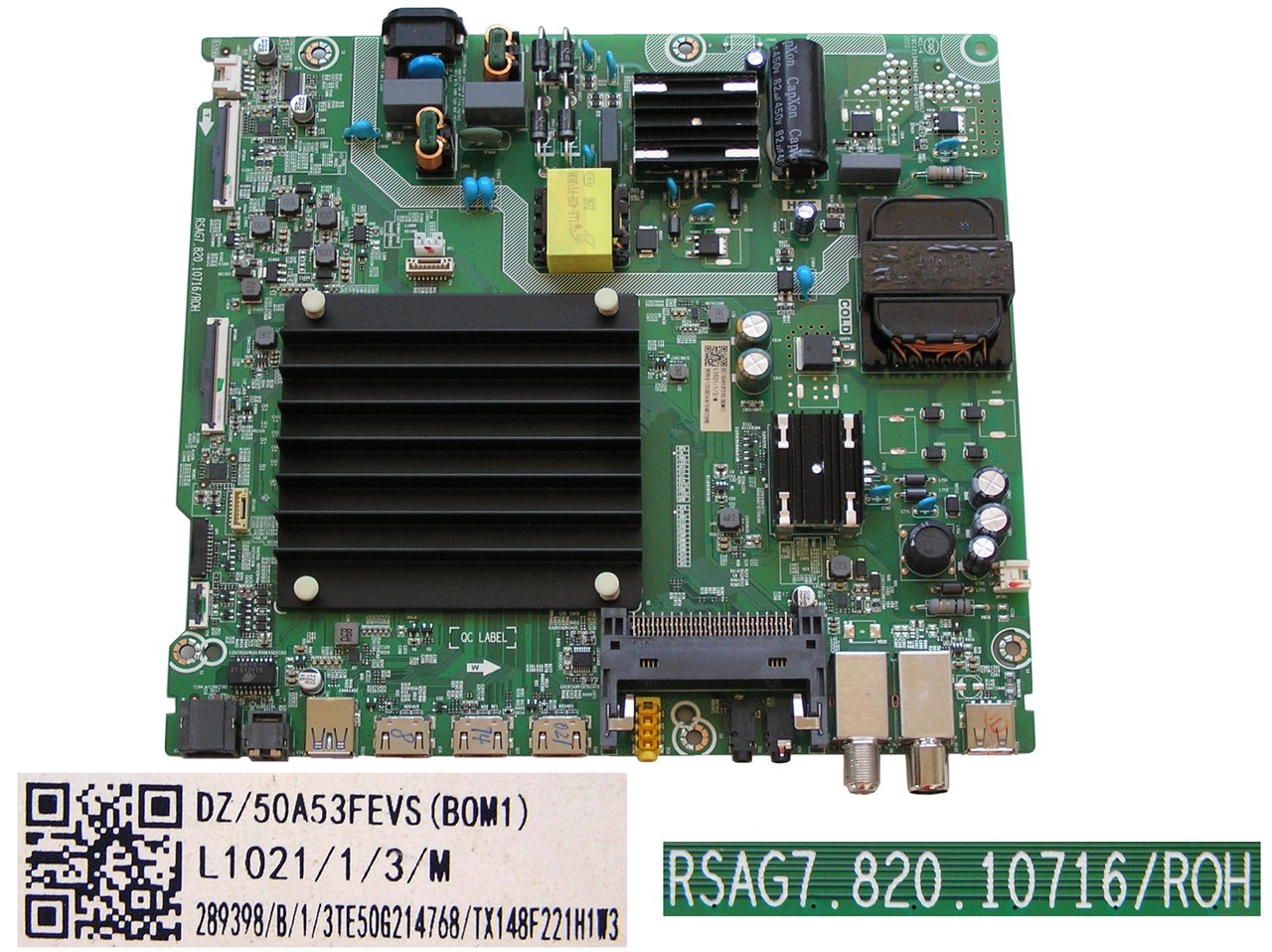 LCD modul základní deska Hisense 50A6G / main board 50A53FEVS(B0M1) / RSAG7.820.10716/ROH / 289398 / T292750