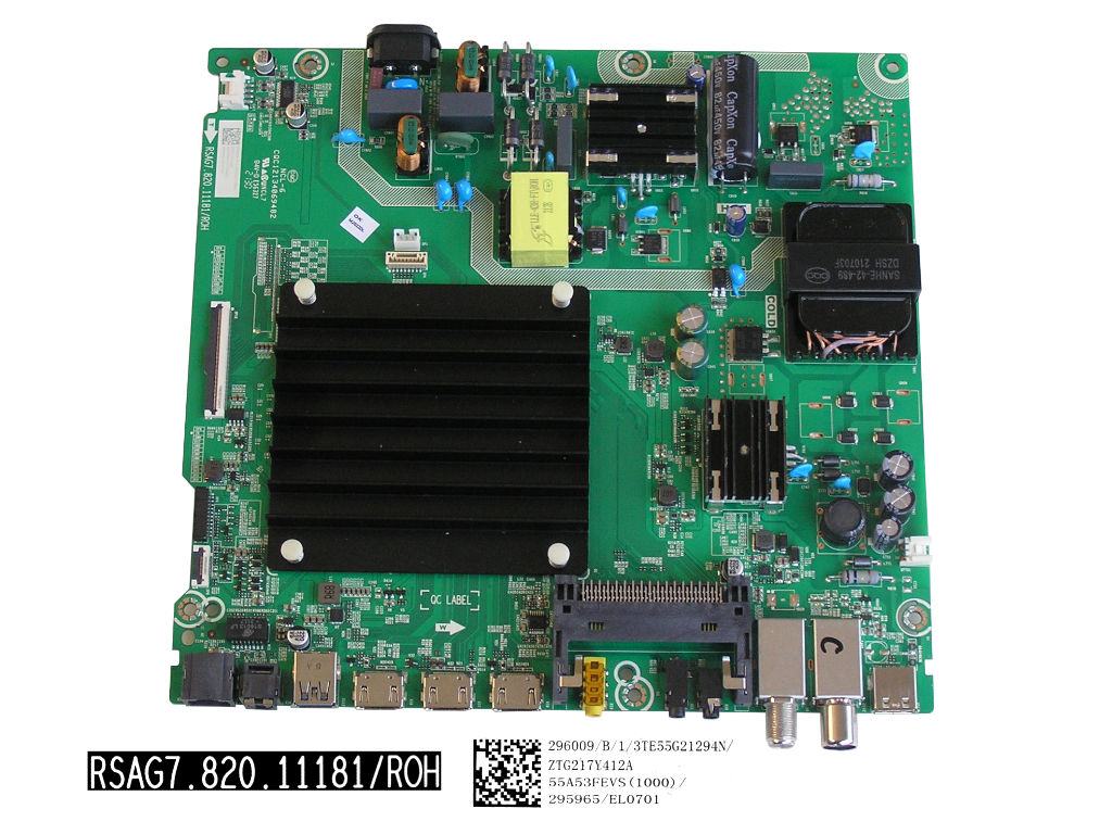 LCD modul základní deska Hisense 55A66G / main board 55A53FEVS / RSAG7.820.11181/ROH / 296009 / T292409