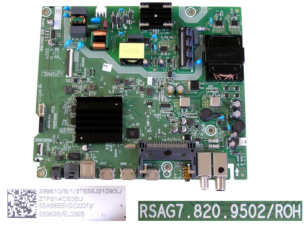 LCD modul základní deska Hisense 55A7100F / main board 55A56EEVS (0001) / RSAG7.820.9502/ROH / 289610 / T289610