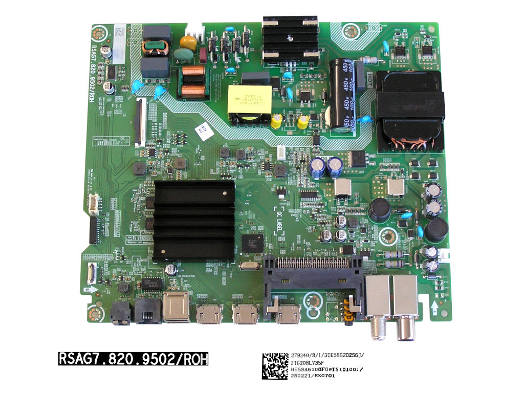 LCD modul základní deska Hisense 58AE7000F, 58A7100F / main board HE58A6100FUWTS / RSAG7.820.9502/ROH / 279340 / T276177 