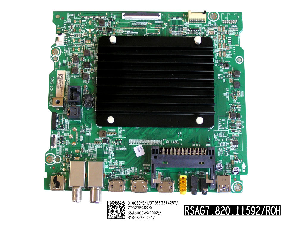 LCD modul základní deska Hisense 65A7GQ / main board 65A60GEVS (0002) / RSAG7.820.11592/ROH / 310039 / T307049