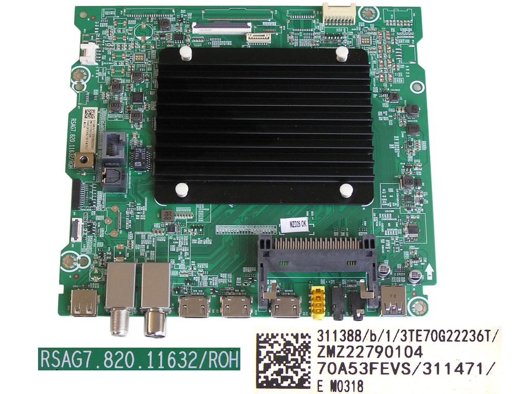 LCD modul základní deska Hisense 70A6BG / main board 70A53FEVS / RSAG7.820.11632/ROH / 311388 / T307484