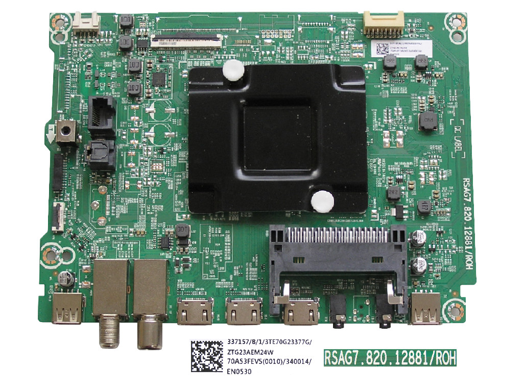 LCD modul základní deska Hisense 70A6K / main board 70A53FEVS(0010) / RSAG7.820.12881/ROH / 337157 / ZTG23AEM24W / HT340286