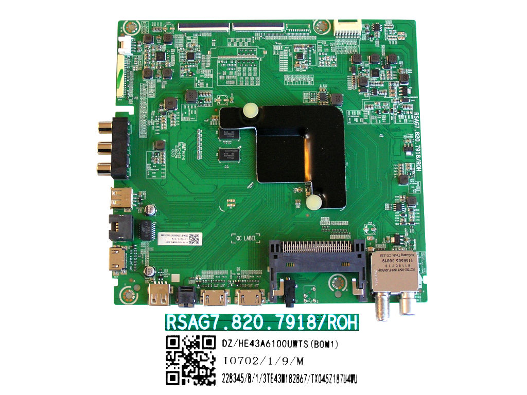 LCD modul základní deska Hisense H43AE6000/ main board HE43A6100UWTS / RSAG7.820.7918/ROH / 228345 / T222650
