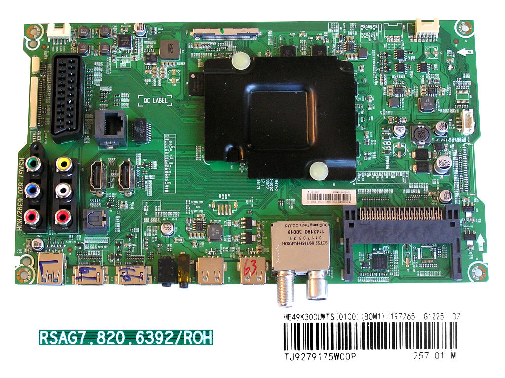 LCD modul základní deska Hisense H49MEC3050 / main board HE49K300UWTS / RSAG7.820.6392/ROH / 197265 / T194165