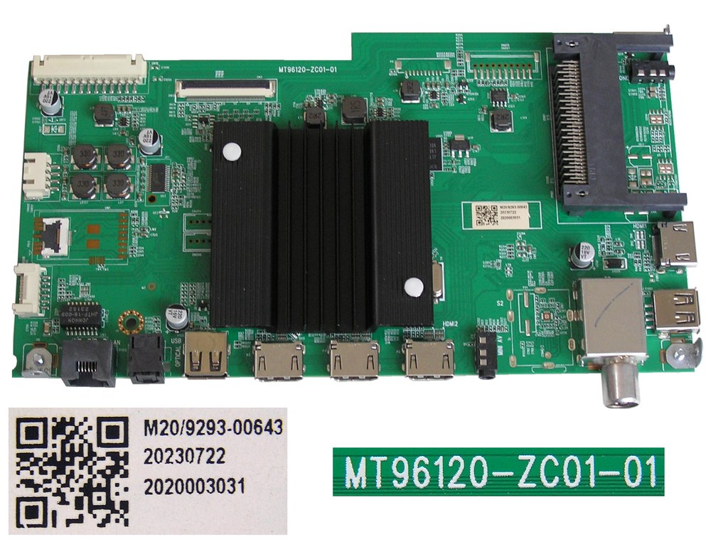 LCD modul základní deska KIVI 43U750NB / Main board MT96120-ZC01-01 / M20/9293-00643 / 20230722 