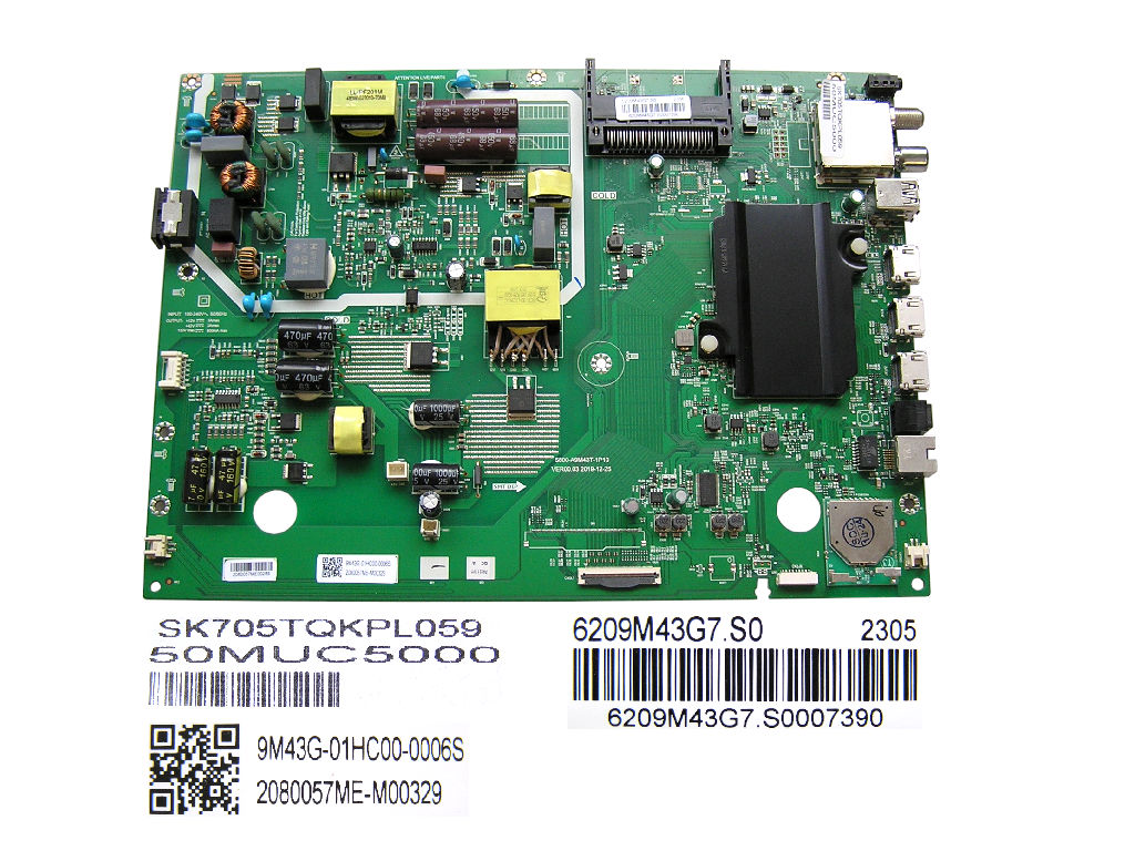 LCD modul základní deska METZ 50MUC5000 / Main board 5800-A9M43T-1P10 / SK705TQKPL059 / 9M43G-01HC00-0006S