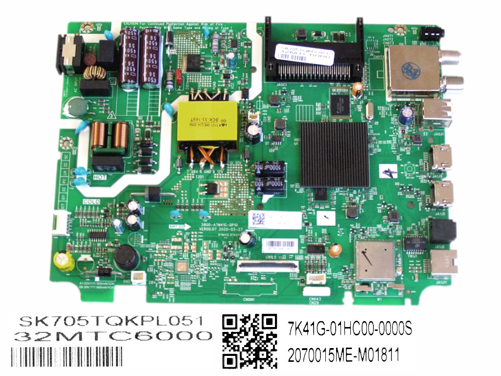 LCD modul základní deska Metz 32MTC6000 / Main board 5800-A7M41G-0P10 / SK705TQKPL051 / 7K41G-01HC00-0000S