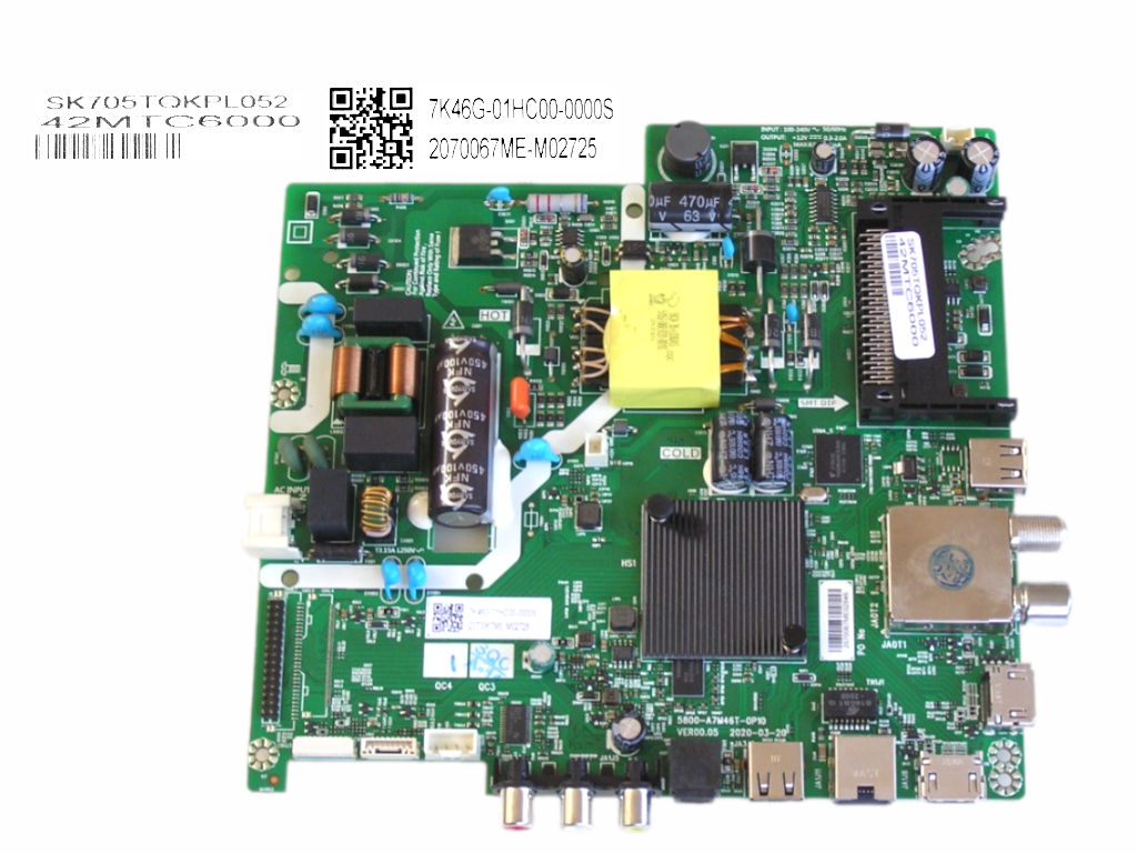 LCD modul základní deska Metz 42MTC6000 / Main board 5800-A7M46T-0P10 / SK705TQKPL052 / 7K46G-01HC00-0000S