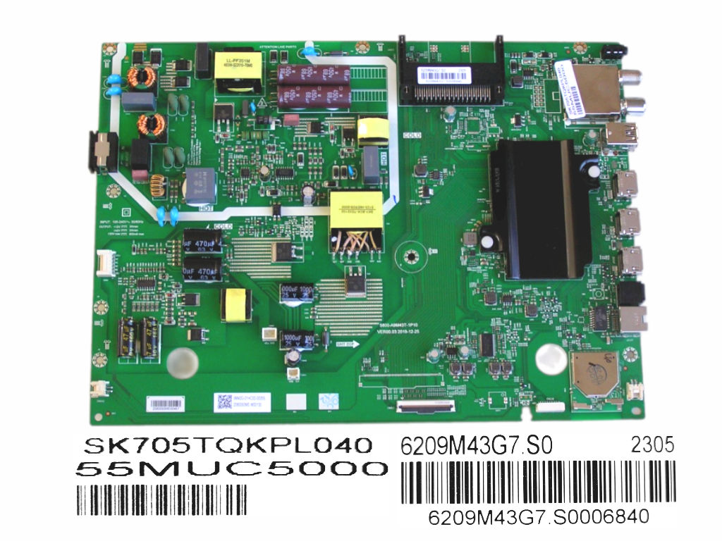 LCD modul základní deska Metz 55MUC5000 / Main board 5800-A9M43T-1P10 / SK705TQKPL040 / 9M43G-01HC00-0005S / 2080093ME