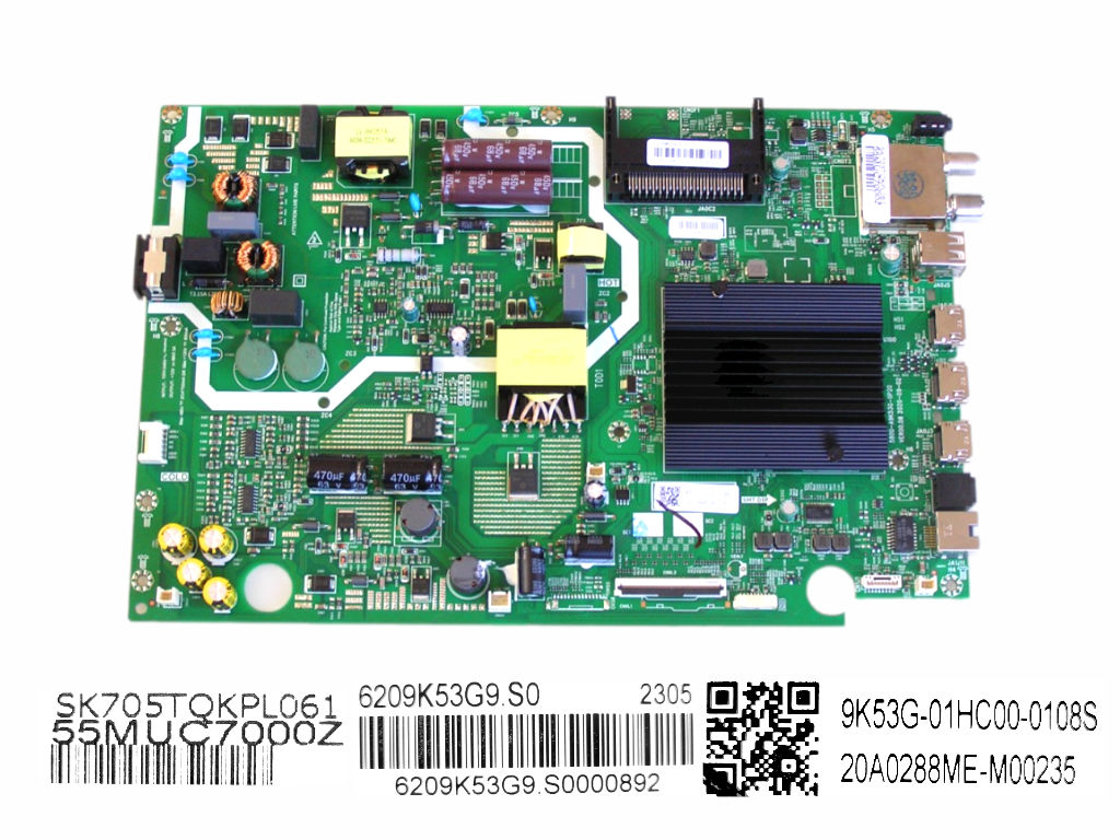 LCD modul základní deska Metz 55MUC7000Z / Main board 5800-A9K53G-0P20 / SK705TQKPL061 / 9K53G-01HC00-0108S