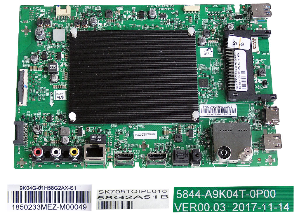 LCD modul základní deska Metz 58G2A51B / Main board 1850233MEZ-M00049 / SK705TQIPL016