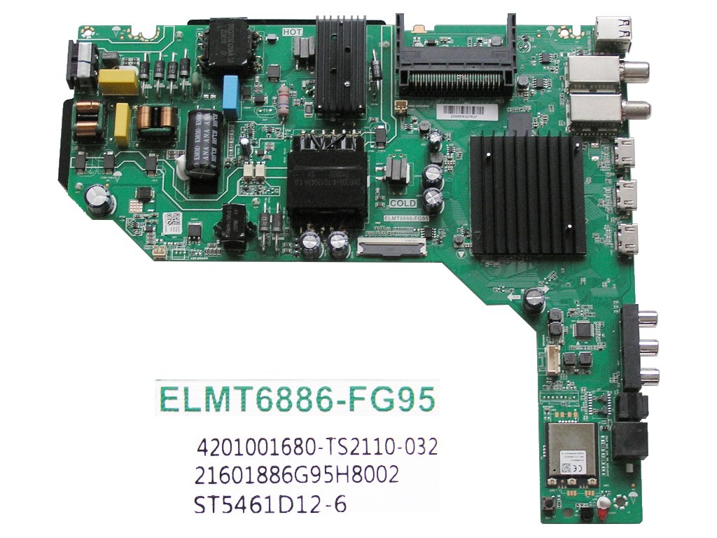 LCD modul základní deska SMART TECH 55UA10V3  / Main board ELMT6886-FG95 / 209BE632763F / C21111937-2A00636 / ST5461D12-6