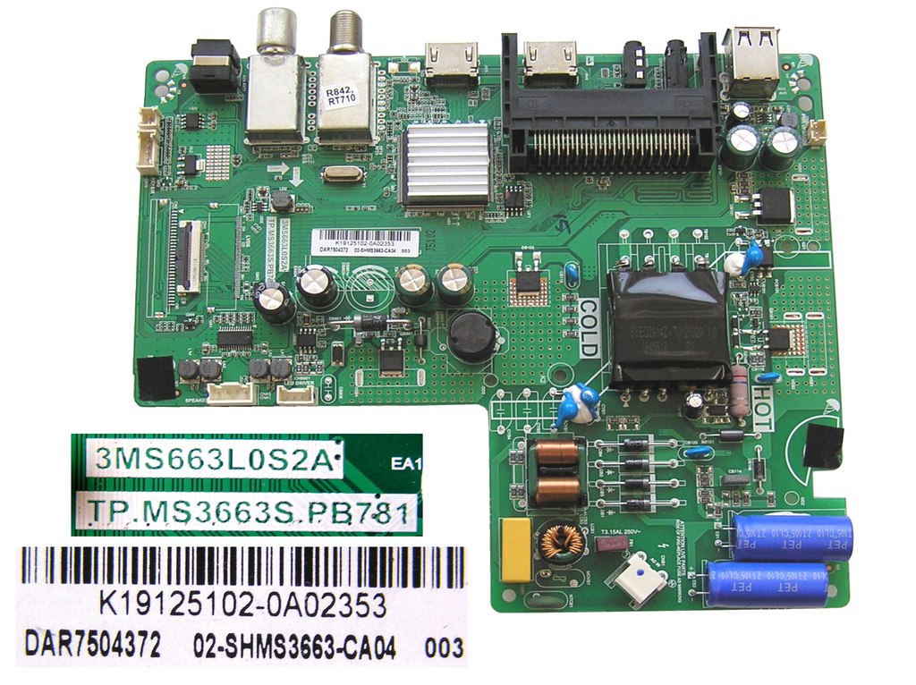 LCD modul základní deska Sencor SLE3228TCS / Main board TP.MS3663S.PB781 / K19125102-0A02353