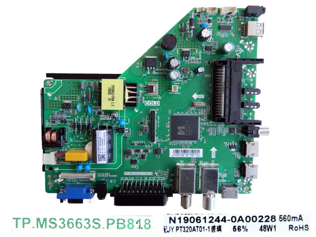 LCD modul základní deska Sencor SLE3266TCS / main board N19061244-0A00228 / TP.MS3663S.PB818