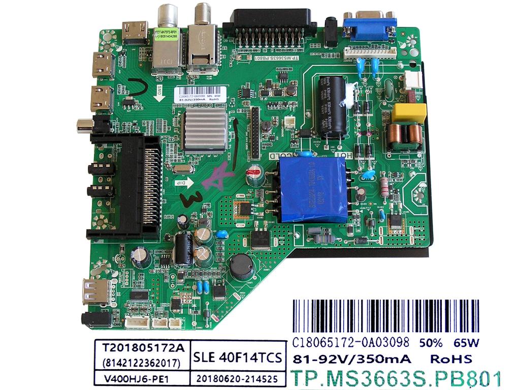 LCD modul základní deska Sencor SLE40F14TCS  / Main board C18065172-0A03098 / T201805172A