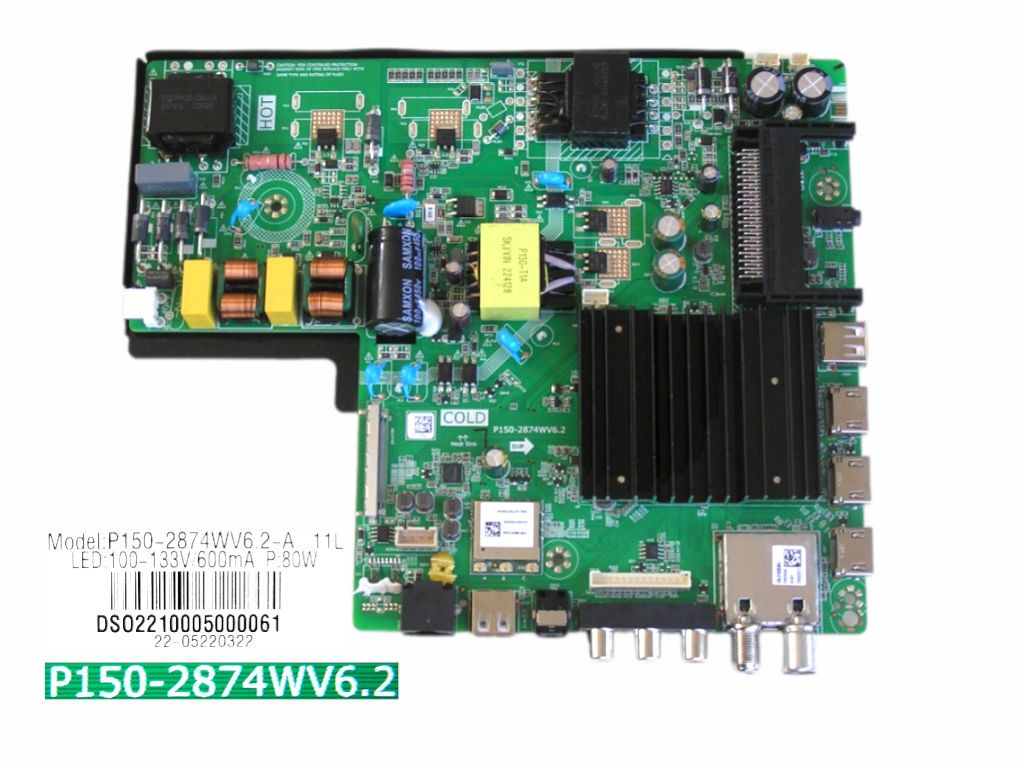 LCD modul základní deska Sencor SLE43US801TCSB / Main board P150-2874WV6.2 / DS02210005000061