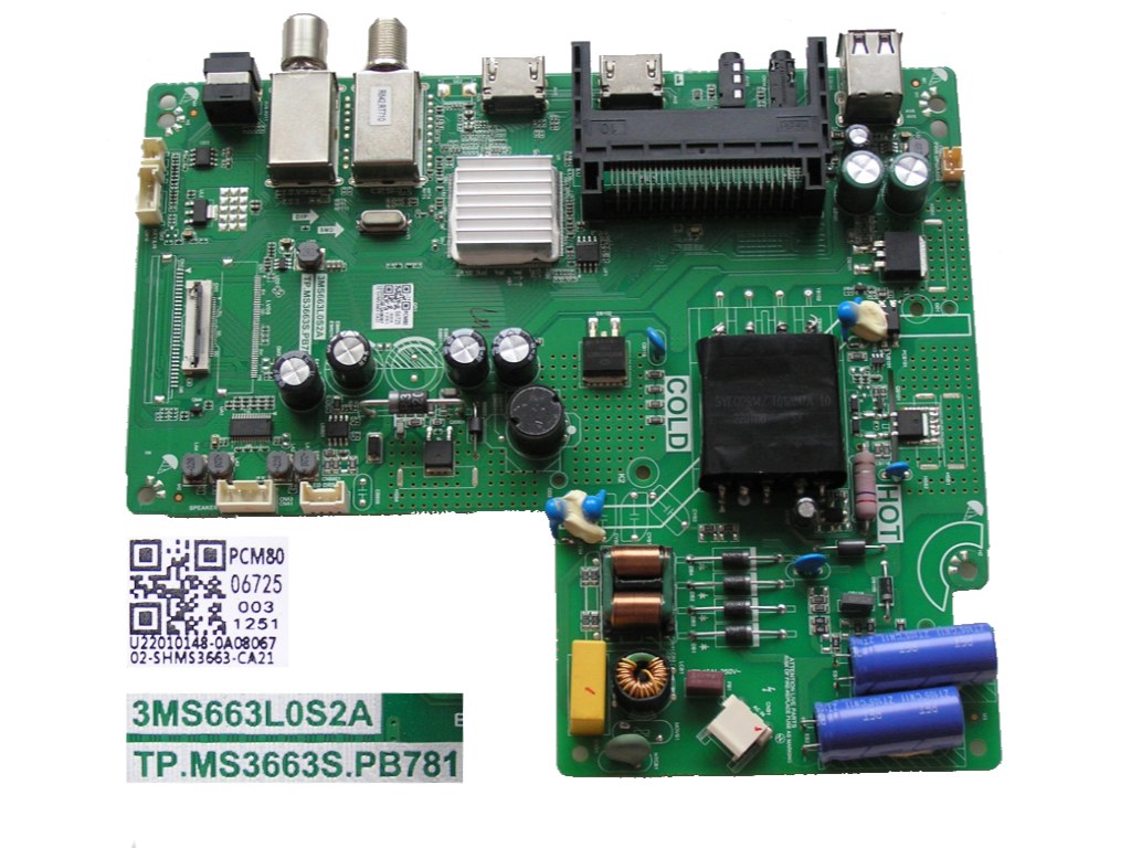 LCD modul základní deska Strong SRT32HC4043  / Main board PCM80 06725 / U22010148-0A08067 / TP.MS3663S.PB781