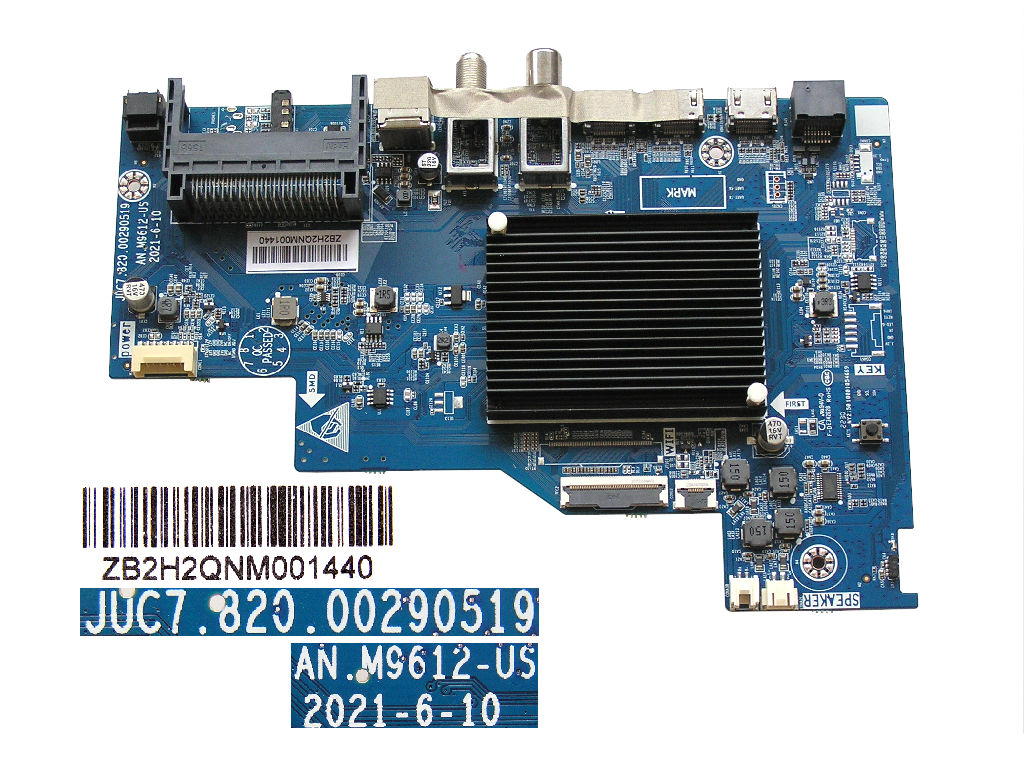 LCD modul základní deska VIVAX Q Series 55Q10C / main board ZB2H2QNM001440 / JUC7.820.00290519 / AN.M9612-US 2021-6-10