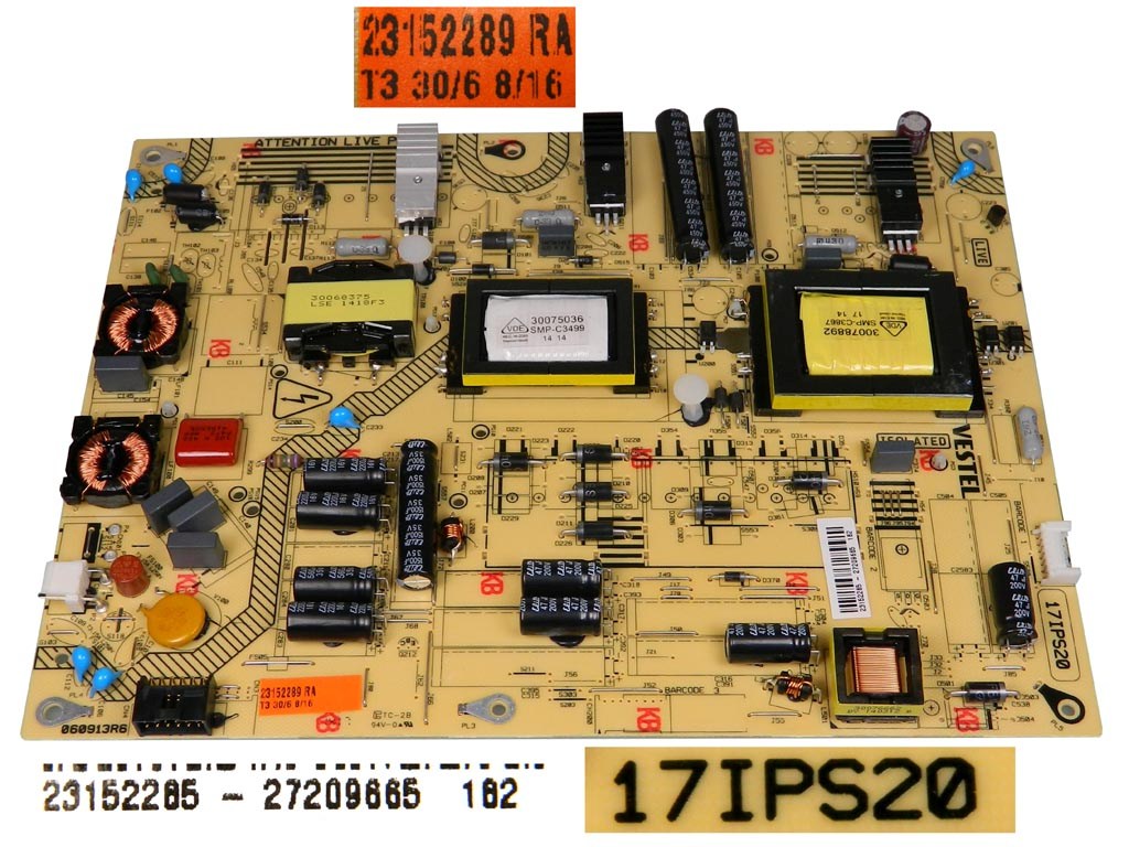 LCD modul zdroj 17IPS20R6-39-40"_DLB_MB95 / ASSY SMPS power board 23152285 VESTEL