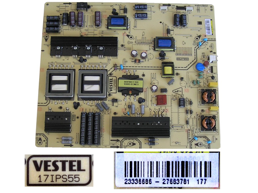 LCD modul zdroj 17IPS55 / SMPS POWER BOARD Vestel 23336686 / 23587960