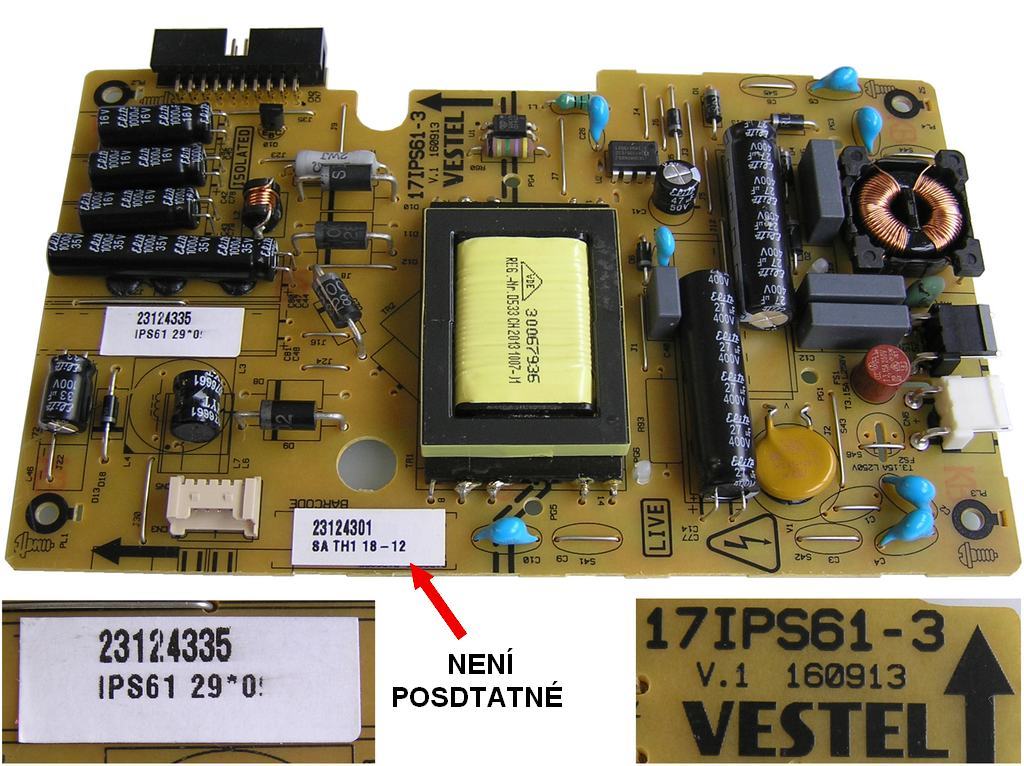 LCD modul zdroj 17IPS61-3-22 / SMPS power supply board 23124335