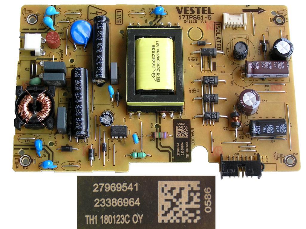 LCD modul zdroj 17IPS61-5 / SMPS board Vestel 23386964