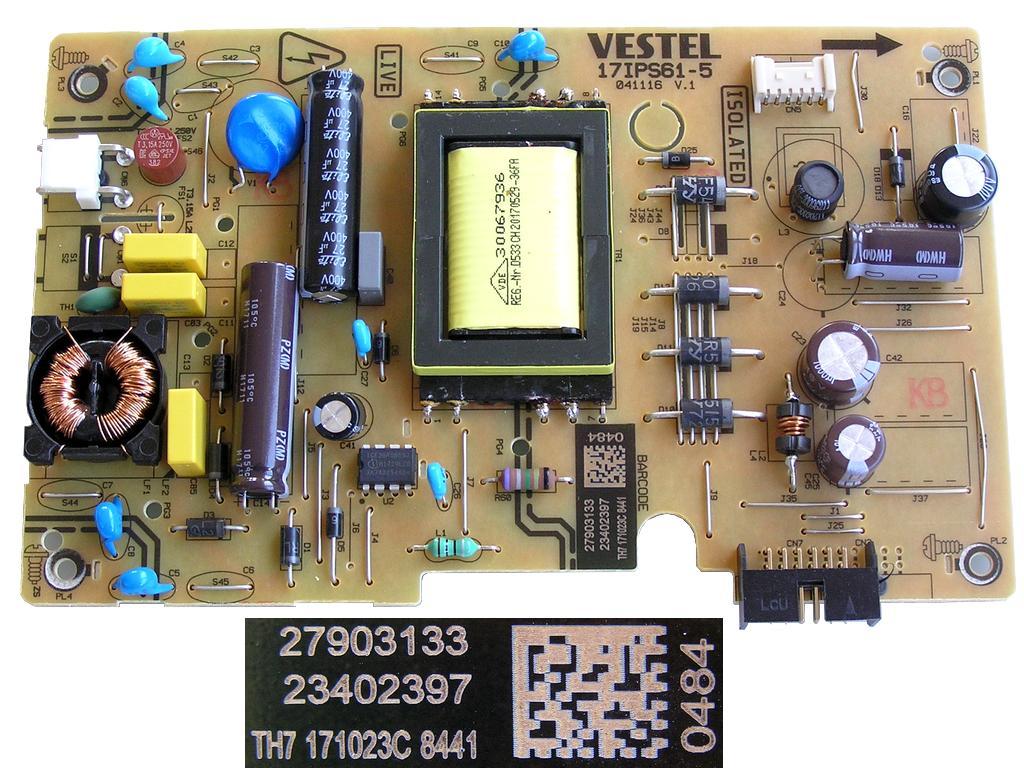 LCD modul zdroj 17IPS61-5 / SMPS board Vestel 23402397