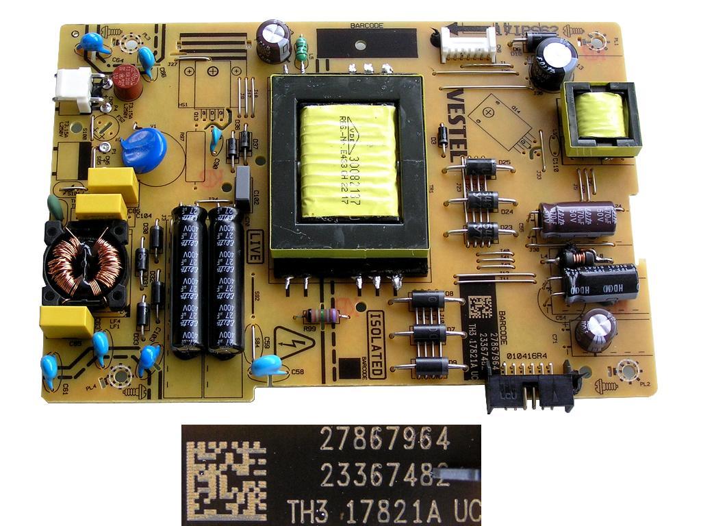 LCD modul zdroj 17IPS62 / SMPS POWER BOARD Vestel 23367482 / 23341166 / 23321189