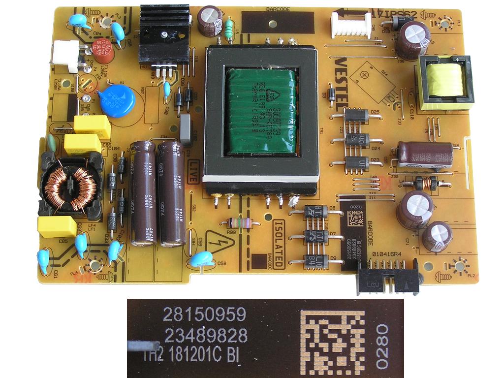 LCD modul zdroj 17IPS62 / SMPS POWER BOARD Vestel 23489828 / 23502549