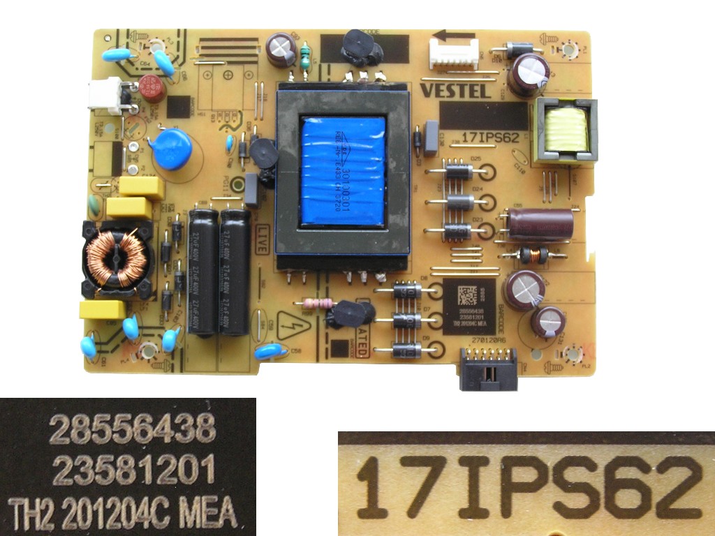 LCD modul zdroj 17IPS62 / SMPS POWER BOARD Vestel 23581201