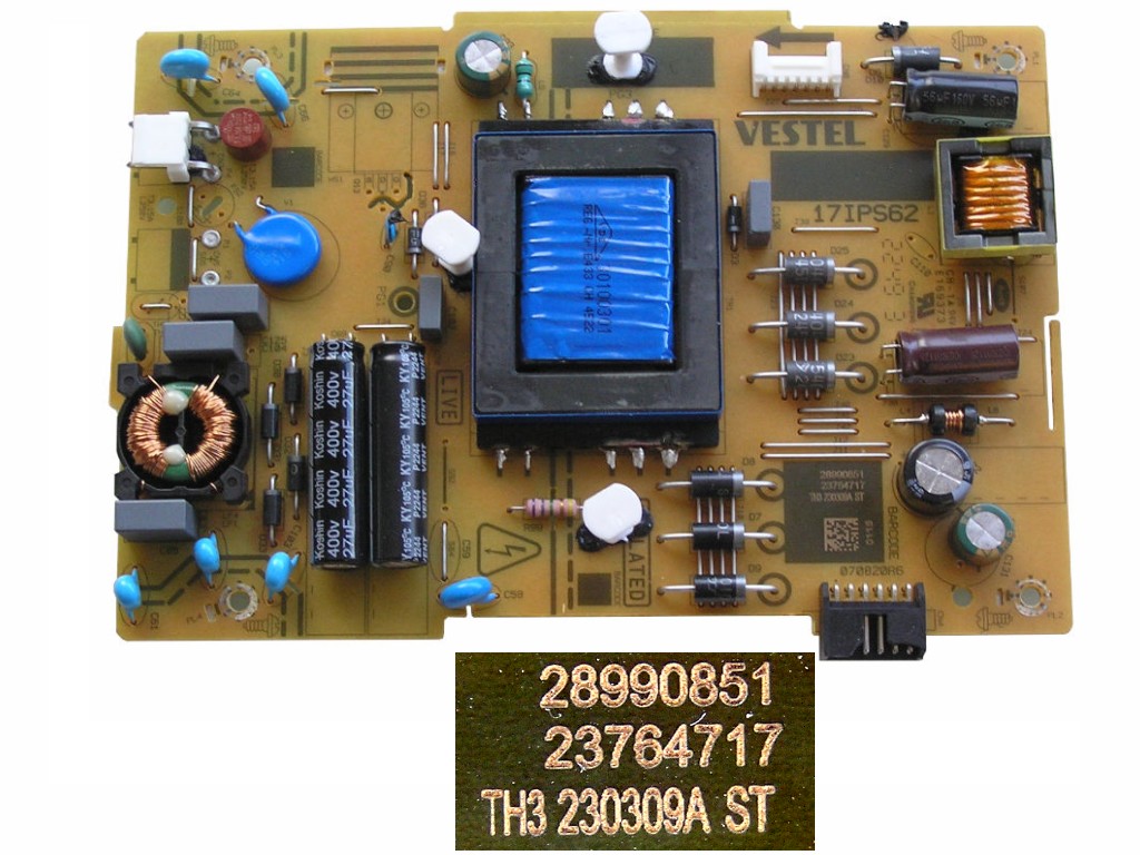 LCD modul zdroj 17IPS62 / SMPS POWER BOARD Vestel 23764717