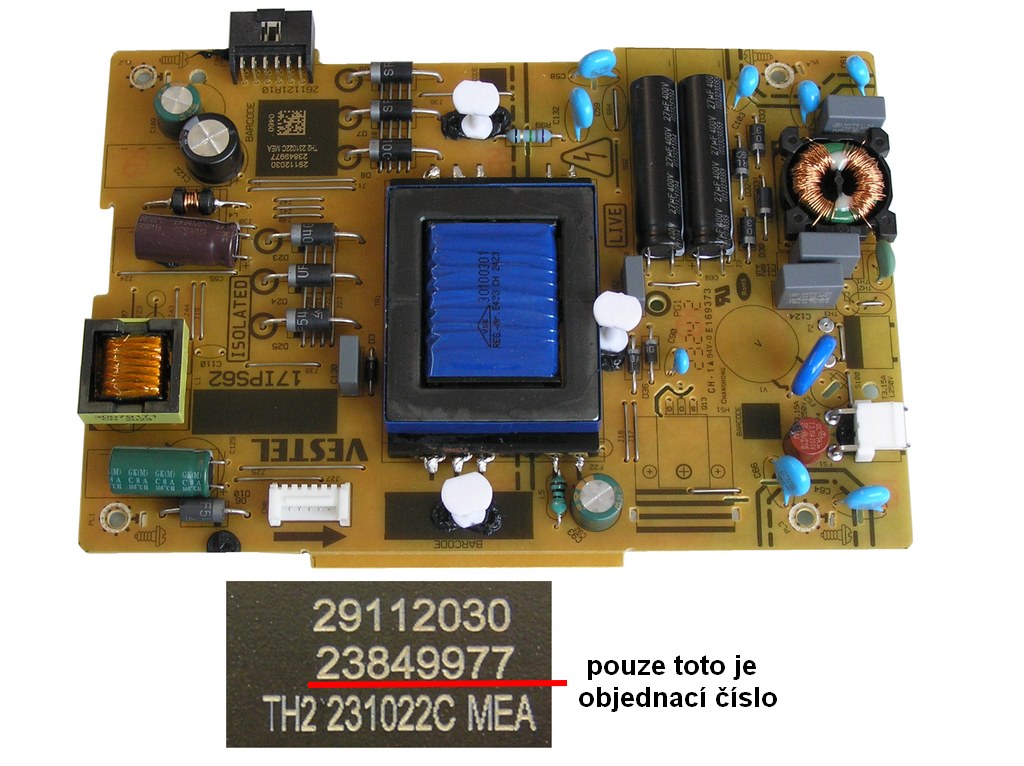 LCD modul zdroj 17IPS62 / SMPS power supply board 23849977