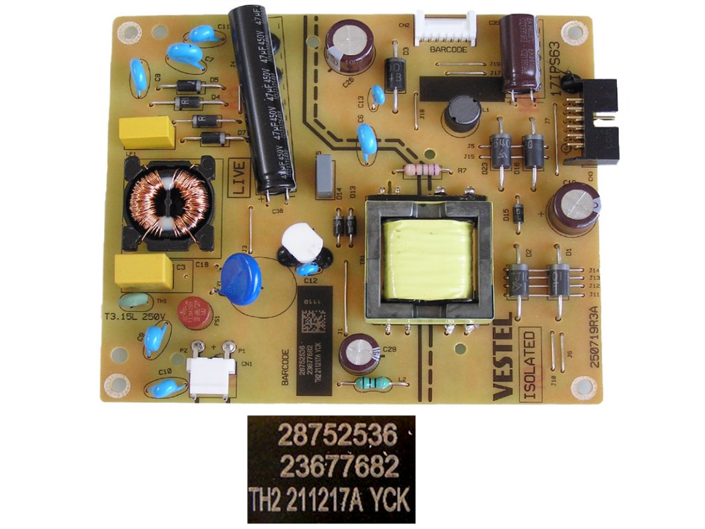 LCD modul zdroj 17IPS63 / SMPS POWER BOARD Vestel 23677682