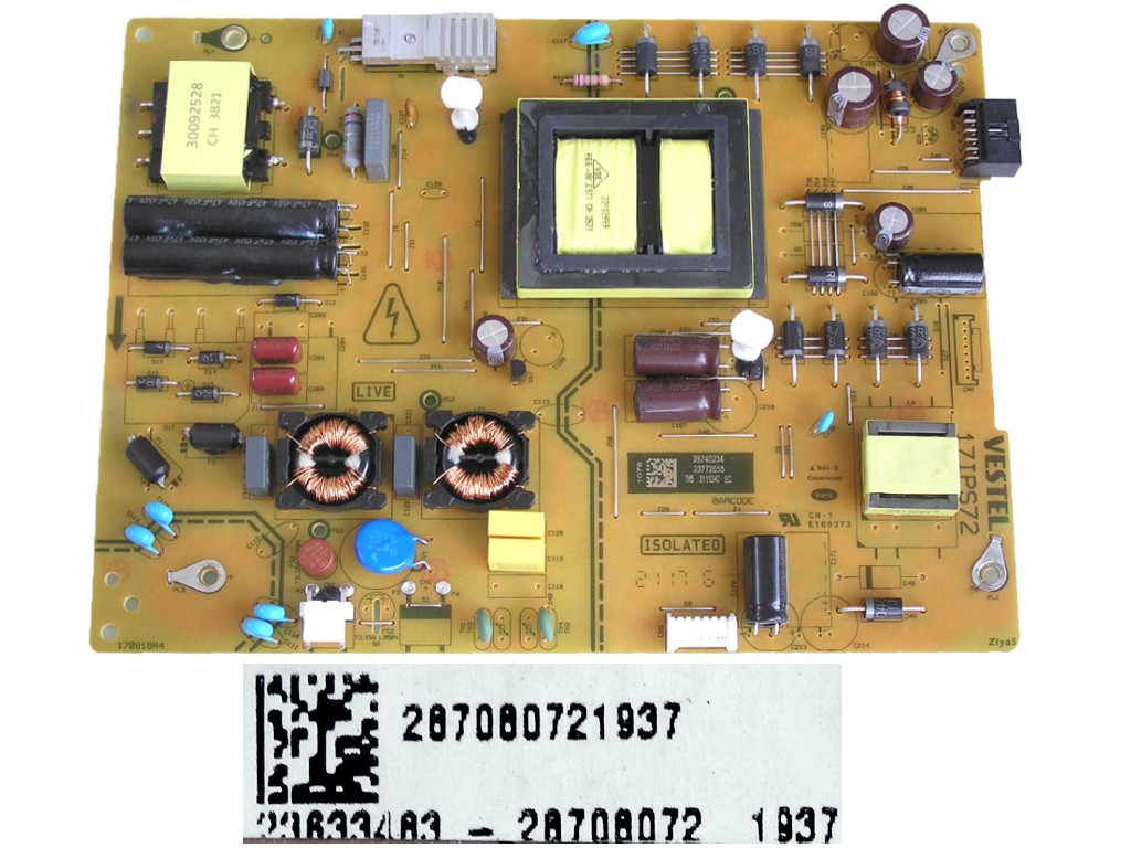 LCD modul zdroj 17IPS72 / SMPS POWER BOARD 17IPS72 Vestel 23633483