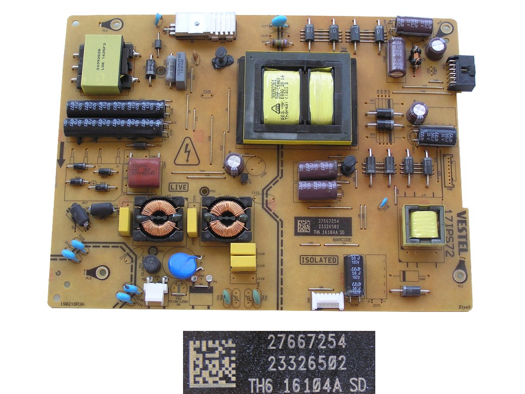 LCD modul zdroj 17IPS72 / SMPS POWER BOARD Vestel 23326502