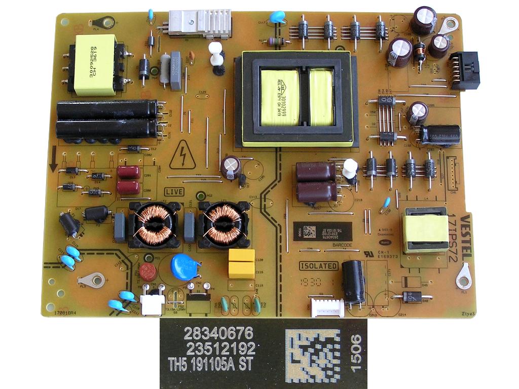 LCD modul zdroj 17IPS72 / SMPS POWER BOARD Vestel 23512192