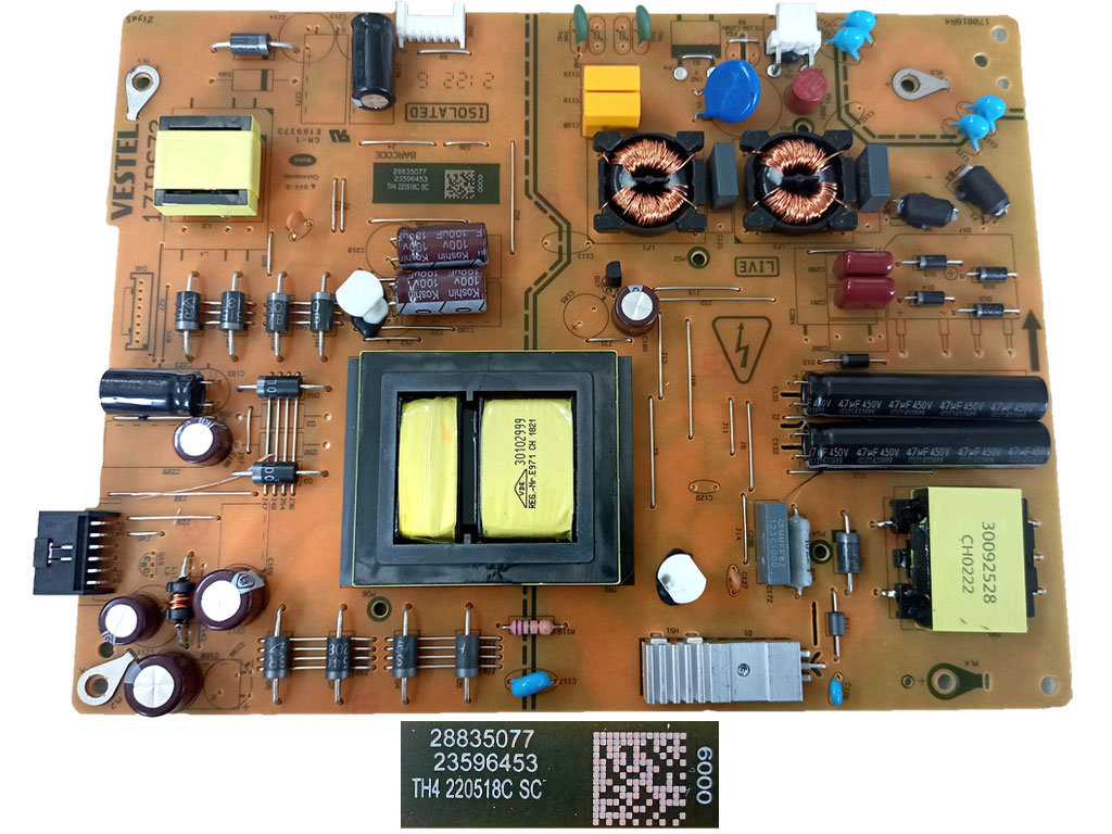 LCD modul zdroj 17IPS72 / SMPS POWER BOARD Vestel 23596453, 2359645