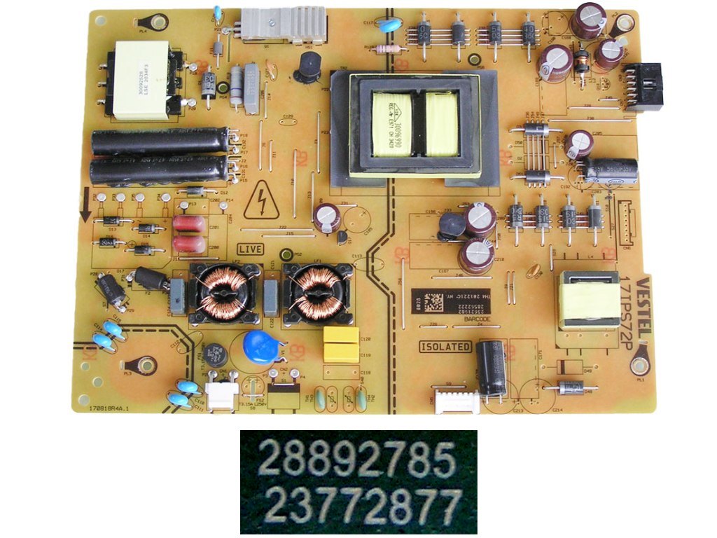 LCD modul zdroj 17IPS72 / SMPS POWER BOARD Vestel 23772877