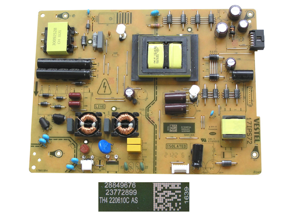 LCD modul zdroj 17IPS72 / SMPS POWER BOARD Vestel 23772899 Orava LT-Andr50 A01