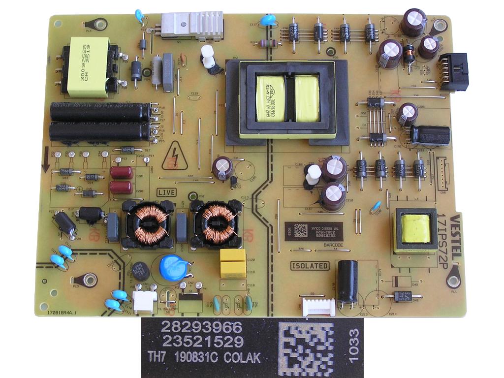 LCD modul zdroj 17IPS72P / SMPS POWER BOARD Vestel 23521529