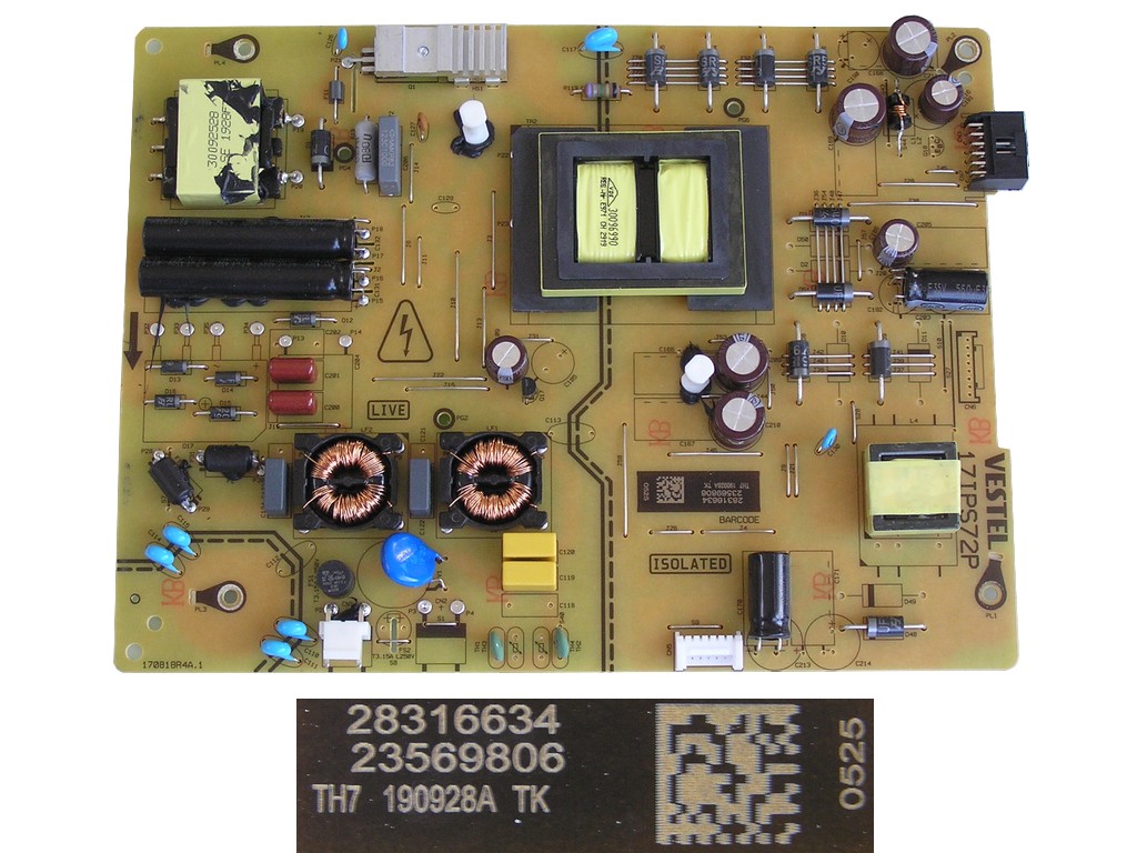 LCD modul zdroj 17IPS72P / SMPS POWER BOARD Vestel 23569806