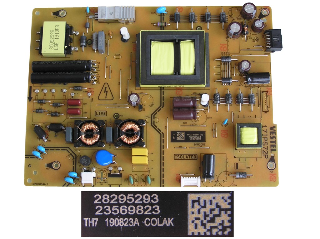LCD modul zdroj 17IPS72P / SMPS Power Board Vestel 23569823
