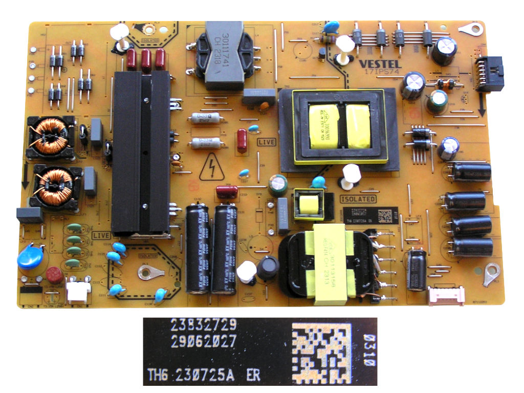 LCD modul zdroj 17IPS74 / SMPS board Vestel 23832729
